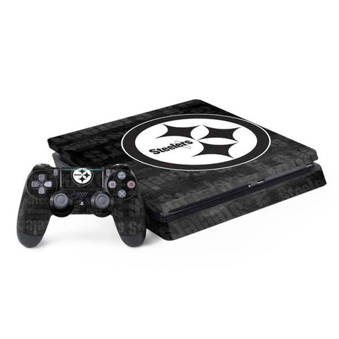 NFL Pittsburgh Steelers Black & White PS4 Slim Bundle Skin